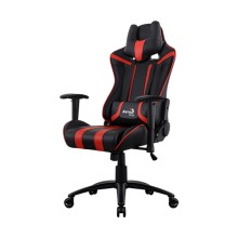 Игровое компьютерное кресло, Aerocool, AC120 AIR-BR, Искусственная кожа PU AIR, (Ш)53*(Г)57*(В)124 (132) см, Чёрно-Красный