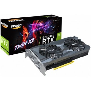 INNO3D GEFORCE RTX 3060 TI TWIN X2 LHR (1665MHz/14Gbps) / 8GB GDDR6 / 256-bit   / DP+DP+DP+HDMI / VA32D / PG190 / GA104-202