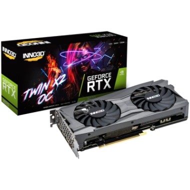 INNO3D Video Card NVIDIA GeForce RTX 3070 Twin X2 OC LHR, 8GB 256bit GDDR6 1740MHz / 19G, PCI-E 4, 3x DP, HDMI, 2 fan, 2.7 slot