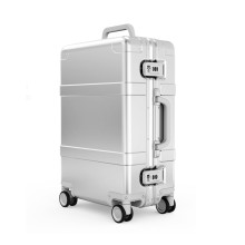 Чемодан, NINETYGO, Metal Luggage 20'', Алюминиево-магниевый сплав, 31л, 4,2кг, 39.7×27.2×58.4 см, Серебристый