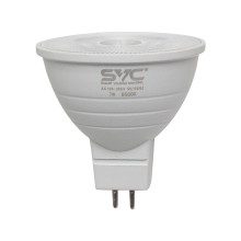 Эл. лампа светодиодная, SVC, LED JCDR-7W-GU5.3-6500K, Мощность 7Вт, Тип колбы JCDR, Цвет. Температура 6500K, Цоколь GU5.3, Холодный