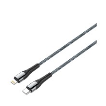 Интерфейсный кабель, LDNIO, Type-C to Lightning LC111, 30W, Fast Charging, FDY, 1м, Серый