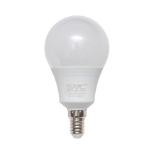 Эл. лампа светодиодная, SVC, LED G45-7W-E14-6500K, Мощность 7Вт, Тип колбы G45, Цвет. Температура 6500K, Цоколь E14, Холодный