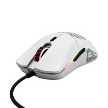 Компьютерная мышь, Glorious, Model O, GO-WHITE, Игровая, Оптическая, Проводная, Pixart PMW-3360 Sensor, 12000 DPI, 250+ IPS, 50G, 1000 Hz, RGB, 6 кнопок, Длина провода 2м, Матовый белый