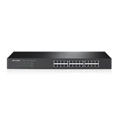 Коммутатор, TP-Link, TL-SF1024, 19-дюймовый стоечный, 24 порта 10/100M RJ45, Корпус металл, 1U