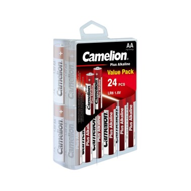 Батарейка, CAMELION, LR6-PBH24, Plus Alkaline, AA, 1.5V, 2700 mAh, 24 шт., Пластиковый кейс