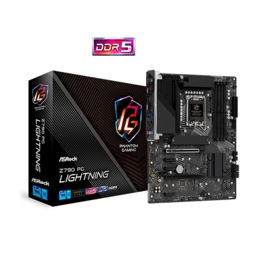 Материнская плата, ASRock, Z790 PG LIGHTNING (4710483940965), LGA1700, iZ790, 4xDDR5 4000/4400/4800/7200+(OC), 4xSATA3, 4xM.2 (3*PCI-E 4.0x4, 1*PCI-E 3.0x4 или SATA), Raid, 1xHDMI, 2xPCI-Ex16, 3xPCI-Ex1, ATX