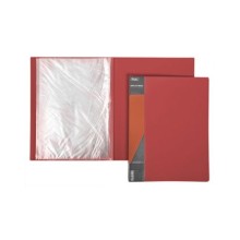 Папка пластиковая "Hatber", А4, 10 вкладышей, 600мкм, корешок 9мм, серия "Standard - Красная"