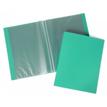 Папка пластиковая "Hatber", А4, 60 вкладышей, 500мкм, корешок 21мм, серия "Line - Зелёная"