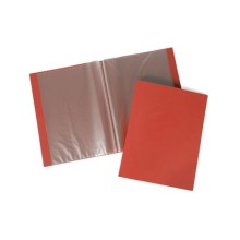 Папка пластиковая "Hatber", А4, 60 вкладышей, 500мкм, корешок 21мм, серия "Line - Красная"