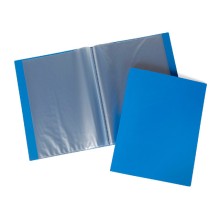Папка пластиковая "Hatber", А4, 100 вкладышей, 700мкм, корешок 40мм, серия "Line - Синяя"
