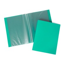 Папка пластиковая "Hatber", А4, 40 вкладышей, 500мкм, корешок 21мм, серия "Line - Зелёная"