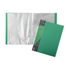 Папка пластиковая "Hatber", А4, 100 вкладышей, 800мкм, корешок 40мм, серия "Standard - Зелёная"