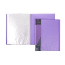 Папка пластиковая "Hatber", А4, 40 вкладышей, 700мкм, корешок 21мм, серия "Diamond - Фиолетовая"