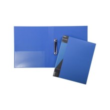 Папка пластиковая "Hatber", А4, на 2-х кольцах, 700мкм, корешок 40мм, серия "Standard - Синяя"