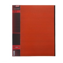 Папка пластиковая "Hatber", А4, на 4-х кольцах, 700мкм, корешок 25мм, серия "Wood - Красная"