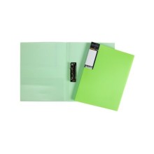 Папка пластиковая "Hatber HD", А4, 700мкм, корешок 17мм, металлический зажим, серия "Diamond Neon - Зелёная"