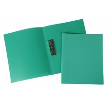 Папка пластиковая "Hatber", А4, 500мкм, корешок 14мм, металлический зажим, серия "Line - Зелёная"