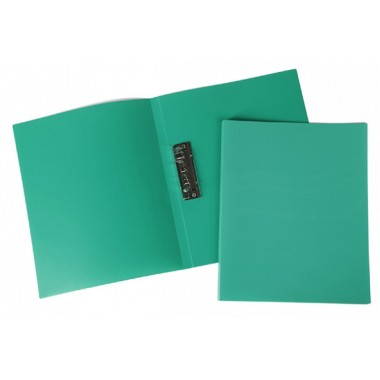 Папка пластиковая "Hatber", А4, 500мкм, корешок 14мм, металлический зажим, серия "Line - Зелёная"