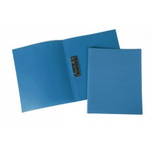 Папка пластиковая "Hatber", А4, 500мкм, корешок 14мм, металлический зажим, серия "Line - Синяя"