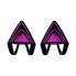 Накладные кошачьи ушки на гарнитуру, Razer, Kitty Ears for Kraken (Neon Purple), RC21-01140100-W3M1, Регулируемый дизайн для различных образов, Прочный и водонепроницаемый для беспроблемного использования, 20 гр, Неоново- фиолетовый