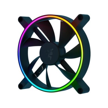 Кулер для компьютерного корпуса, Razer, Kunai Chroma 140MM aRGB LED PWM Performance Fan - 1 Fan, RC21-01800200-R3M1, Вентилятор 140мм, время работы 60 000 часов, Подсветка ARGB, 182 гр, Габариты 120х120х25мм, Черный