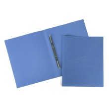 Папка пластиковая "Hatber", А4, 500мкм, корешок 14мм, пружинный скоросшиватель, серия "Line - Синяя"