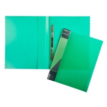 Папка пластиковая "Hatber", А4, 700мкм, корешок 17мм, пружинный скоросшиватель, полупрозрачная, серия "Diamond - Зелёная"