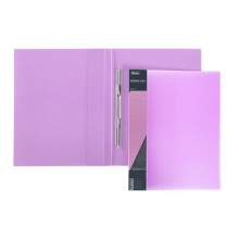 Папка пластиковая "Hatber", А4, 700мкм, корешок 17мм, пружинный скоросшиватель, полупрозрачная, серия "Diamond - Фиолетовая"