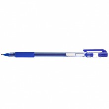 Ручка гелевая "Hatber Pick", 0,5мм, синяя, резиновый грип, матовый полупрозрачный корпус