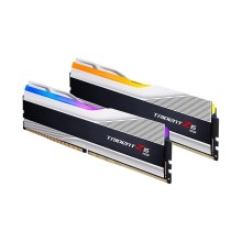 Комплект модулей памяти, G.SKILL, Trident Z5 RGB F5-6000J3238G32GX2-TZ5RS (Kit 2x32GB), DDR5, 64GB, DIMM <PC4-48000/6000MHz>, Серебристый