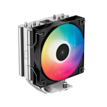 Кулер для процессора, Deepcool, AG400 LED R-AG400-BKLNMC-G-1, Intel 1700/1200/115х и AMD AM5/AM4, 220W, 120мм 6-Color LED, 500- 2000±10% об/м, 75,89CFM,  30dB(A), 4pin, 125х92х150мм, Серебристый