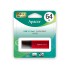 USB-накопитель, Apacer, AH25B, AP64GAH25BR-1, 64GB, USB 3.1, Красный