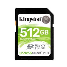 Карта памяти, Kingston, SDS2/512GB, SD 512GB, Canvas Select Plus