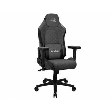Игровое компьютерное кресло, Aerocool, Crown Ash Black, Тканевая поверхность AeroWeave с карбоновым рисунком, (Ш)65*(Г)70*(В)122 (132) см, Черный