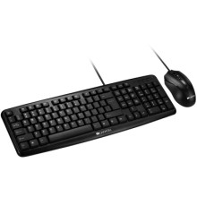 CANYON SET-1, CANYON USB standard KB,  104 keys, water resistant RU layout bundle with optical 3D wired mice 1000DPI,USB2.0, Black, cable length 1.8m(KB)/1.8m(MS), 443*145*24mm(KB)/115.3*63.5*36.5mm(MS), 0.44kg