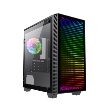 Компьютерный корпус, Gamemax, Mini Abyss H608, 12660800003, mATX/Mini ITX, 2xUSB3.0, HD-Audio, Высота процессорного кулера 155, Длина VGA 340, 2*3.5/2*2.5, 403x194x415, Без Б/П, Чёрный