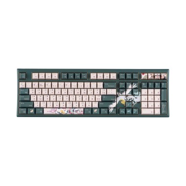 Клавиатура, Varmilo, Crane VEA108, A03A037D4A0A06A031, Cherry MX Red, Механическая, 442*137*36мм, Англ/Рус, Зеленый