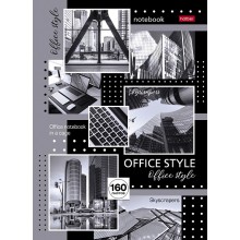 Бизнес-блокнот "Hatber", 160л, А4, клетка, 5 цветный срез, ламинация, твёрдый переплёт, серия "Office Style"