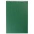 Блокнот "Hatber", 80л, А4, клетка, пластиковая обложка, на гребне, серия "Velvet - Зелёный"
