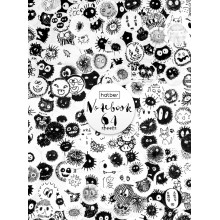 Записная книжка "Hatber", 64л, А6, клетка/линия, ламинация, твёрдый переплёт, серия "Прикольные кляксы"