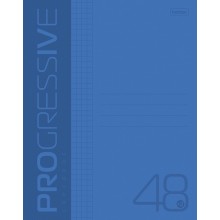 Тетрадь "Hatber", 48л, А5, клетка, пластиковая обложка, на скобе, серия "Progressive - Синяя"