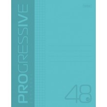 Тетрадь "Hatber", 48л, А5, клетка, пластиковая обложка, на скобе, серия "Progressive - Бирюзовая"