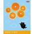 Тетрадь "Hatber", 48л, А5, клетка, лак, на скобе, серия "Котик-апельсинка"