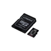 Карта памяти, Kingston, SDCS2/32GB, MicroSDHC 32GB, Canvas Select Plus, Class 10, с адаптером SD