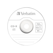 Диск CD-R, Verbatim, (43437) 700MB, 52х, 10шт в упаковке, Незаписанный