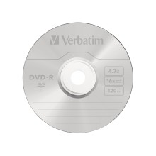 Диск DVD-R, Verbatim, (43522) 4.7GB, 16х, 25шт в упаковке, Незаписанный