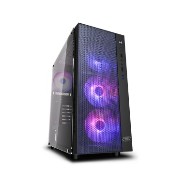 Компьютерный корпус, Deepcool, MATREXX 55 MESH ADD-RGB 4F, DP-ATX-MATREXX55-MESH-AR-4F, E-ATX/ATX/Micro ATX, USB 3.0*1/2.0*2, HD-Audio+Mic, Кулер 4*120см ARGB, Высота процессорного кулера до 168мм, Длина VGA до 370мм, 2*3.5