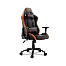 Игровое компьютерное кресло, Cougar, ARMOR PRO, Искусственная кожа PU AIR, (Ш)58*(Г)52*(В)121 (128) см, Чёрно-Оранжевый