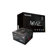 Блок питания, Huntkey, MVP P1200, 1200W, ATX 3.0, Paltinum, APFC, 20+4 pin, 2*4+4pin, 7*Sata, 5*Molex, 4*PCI-E 6+2 pin, 1*(16Pin)12VHPWR, Модульный, Вентилятор 12см, Кабель питания, Чёрный